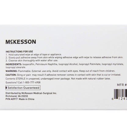 McKesson Haftentferner-Tücher, steril, einzeln verpackt, 50 Tücher