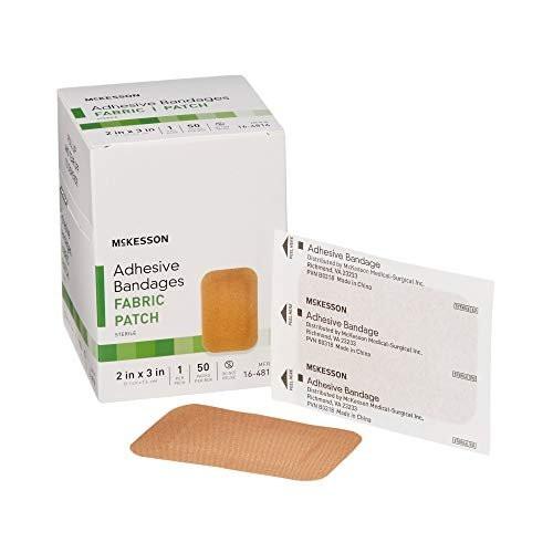 McKesson Pflaster, steril, Stoff, 5 x 7,6 cm, 50 Stück, 1 Packung