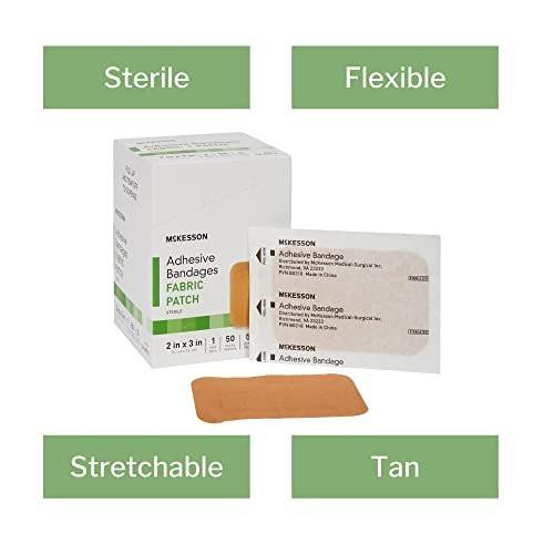 McKesson Pflaster, steril, Stoff, 5 x 7,6 cm, 50 Stück, 1 Packung