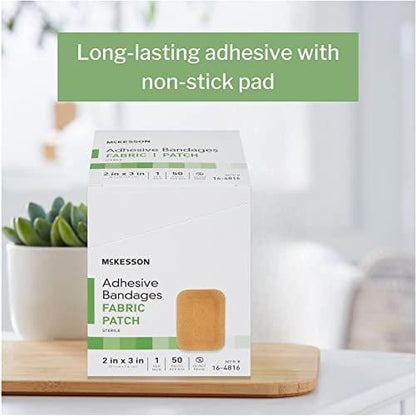 McKesson Pflaster, steril, Stoff, 5 x 7,6 cm, 50 Stück, 1 Packung