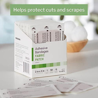 McKesson Pflaster, steril, Stoff, 5 x 7,6 cm, 50 Stück, 1 Packung