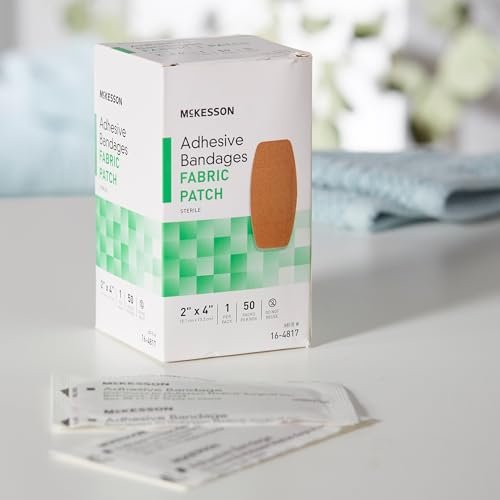 McKesson Pflaster, steril, Stoff, 5 x 10 cm, 50 Stück, 1 Packung