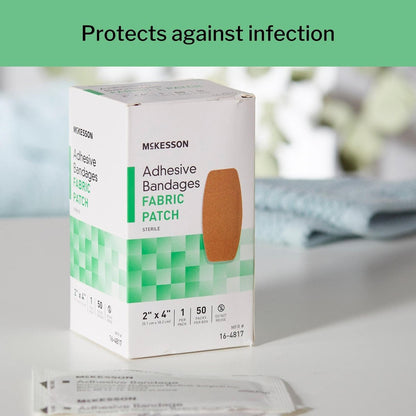 McKesson Pflaster, steril, Stoff, 5 x 10 cm, 50 Stück, 1 Packung