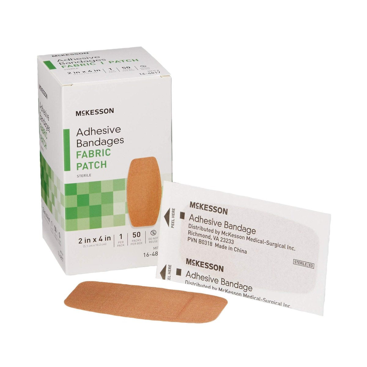 McKesson Pflaster, steril, Stoff, 5 x 10 cm, 50 Stück, 1 Packung