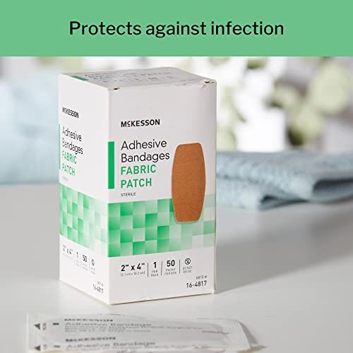 McKesson Pflaster, steril, Stoff, 5 x 10 cm, 50 Stück, 1 Packung