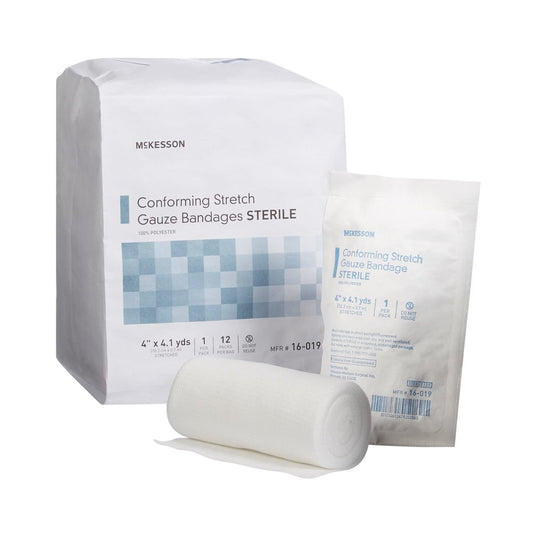 McKesson Konform-Mullbinde, steril, 10 cm x 3,7 m, 12 Stück