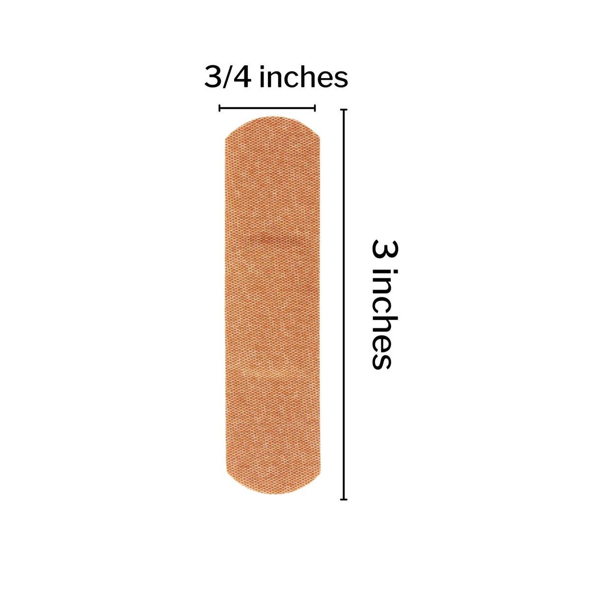 McKesson Pflaster, steril, Stoffstreifen, 1,9 cm x 7,6 cm, 100 Stück, 1 Packung