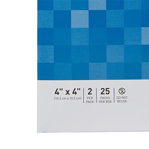 McKesson Sterile Mullkompressen 10x10 cm – 50 Stück (25 Beutel, 2 pro Beutel), 12-lagige 100% Baumwoll-Gazebinden, einzeln verpackt, hohe Saugfähigkeit für Wundversorgung, Verbände & Tamponade