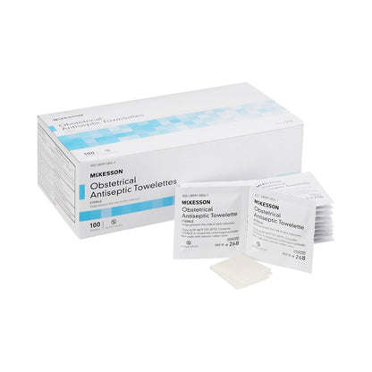 McKesson Geburtshilfliche Antiseptische Tücher, steril, einzeln verpackt, sauberer Duft, 100 Stück, 1 Packung