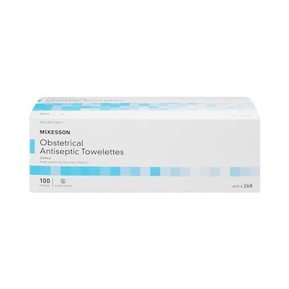McKesson Geburtshilfliche Antiseptische Tücher, steril, einzeln verpackt, sauberer Duft, 100 Stück, 1 Packung