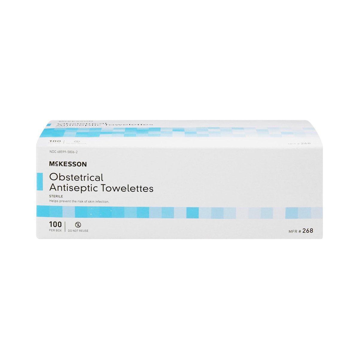 McKesson Geburtshilfliche Antiseptische Tücher, steril, einzeln verpackt, sauberer Duft, 100 Stück, 1 Packung