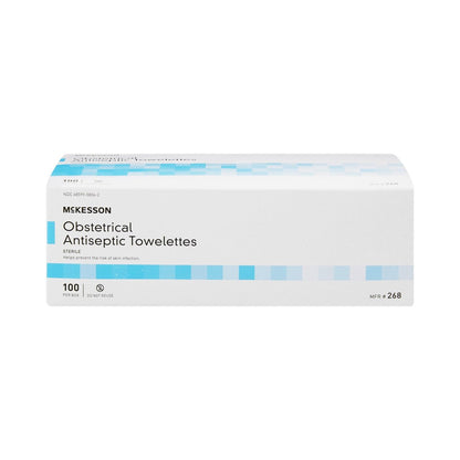 McKesson Geburtshilfliche Antiseptische Tücher, steril, einzeln verpackt, sauberer Duft, 100 Stück, 1 Packung