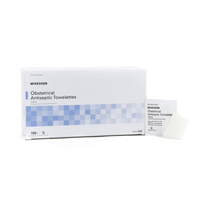 McKesson Geburtshilfliche Antiseptische Tücher, steril, einzeln verpackt, sauberer Duft, 100 Stück, 1 Packung