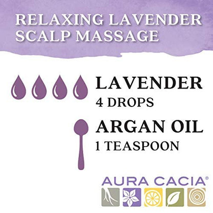 Aura Cacia 100% Reines Lavendelöl, 15 ml - Beruhigender Duft, therapeutische Qualität, ethisch bezogen