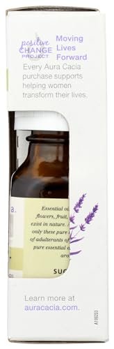 Aura Cacia 100% Reines Lavendelöl, 15 ml - Beruhigender Duft, therapeutische Qualität, ethisch bezogen