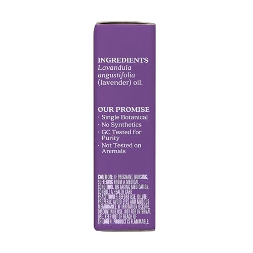 Aura Cacia 100% Reines Lavendelöl, 15 ml - Beruhigender Duft, therapeutische Qualität, ethisch bezogen