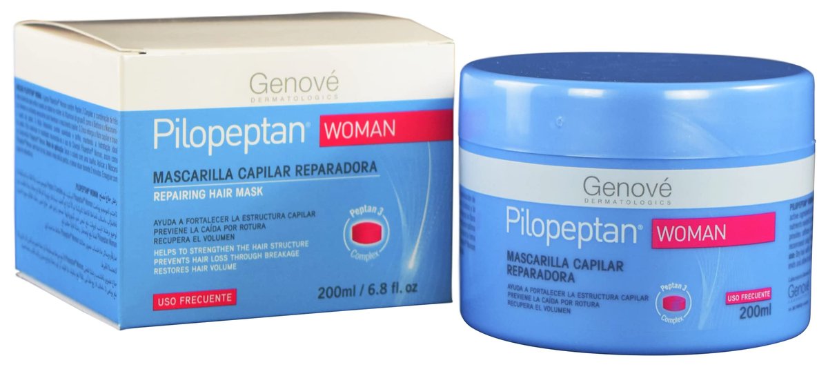 Genové Pilopeptan Woman Regenerative Haarmaske 200ml – Repariert, pflegt und macht das Haar geschmeidig – Haarbehandlung gegen Haarausfall