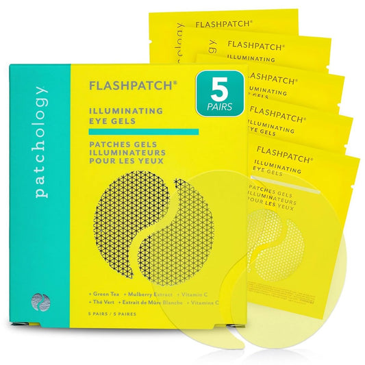 PATCHOLOGY Augenmaske – Aufhellende Augenpads gegen Schwellungen und dunkle Ringe mit Vitamin C Serum – Feuchtigkeitsspendende Augenpads für Damen und Herren (5 Paar)
