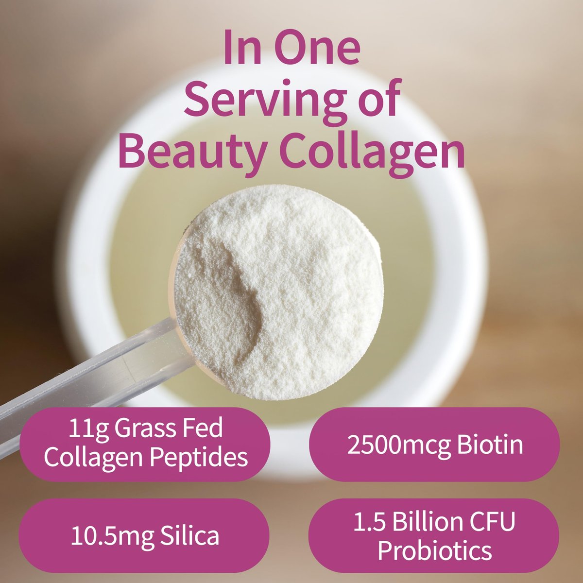 Garden of Life Grass Fed Collagen Beauty - Erdbeer-Zitrone, 20 Portionen, Pulver für Frauen und Männer, Haare, Haut, Nägel, hydrolysierte Kollagenpeptide