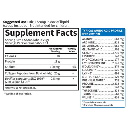 Garden of Life Grassfed Collagen Peptide Pulver ungesüßt – Hydrolysiertes Kollagen für Haut, Haare, Nägel & Gelenke, 14 Portionen