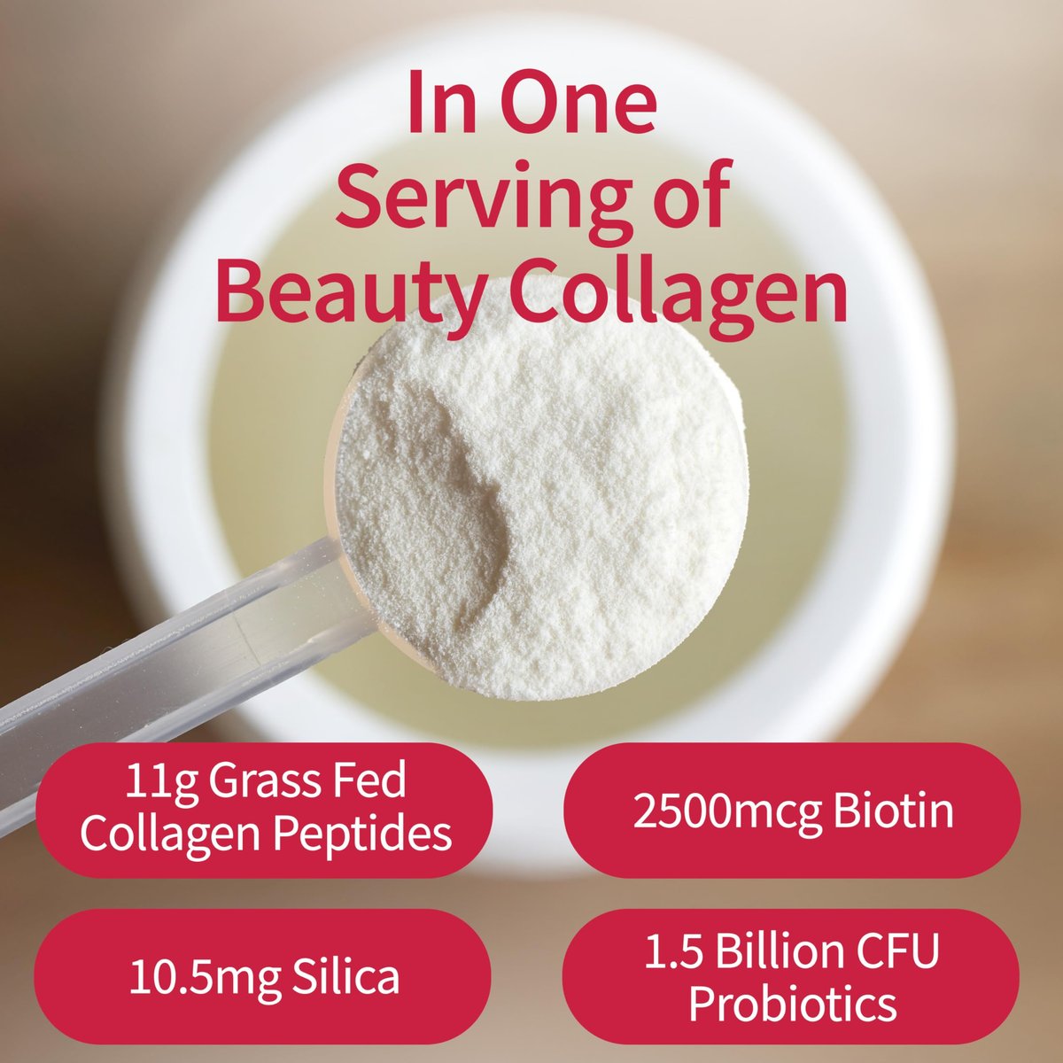 Garden of Life Grass Fed Collagen Beauty – Cranberry-Pomegranate, 20 Portionen, Pulver für Frauen und Männer, Haut, Haare, Nägel, hydrolysiertes Kollagenpeptid-Proteinpulver
