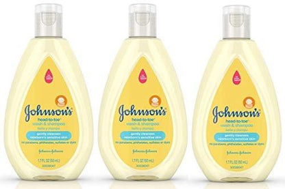 Johnsons Baby Kopf bis Fuß Wasch- und Shampoo 3er Pack, je 48 ml