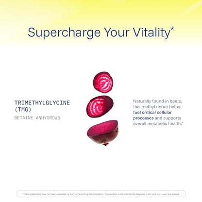 ProHealth Longevity TMG (Trimethylglycin) Betain Anhydrat - 1.000 mg, 120 Tabletten - Methylierungsunterstützung