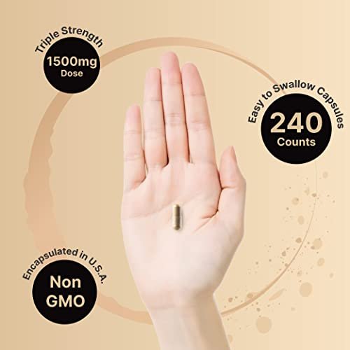Mucuna Pruriens Kapseln, 1500 mg pro Portion, 2-in-1-Formel mit Ashwagandha, 240 Kapseln, Stimmungsaufheller, Entspannung & Regeneration