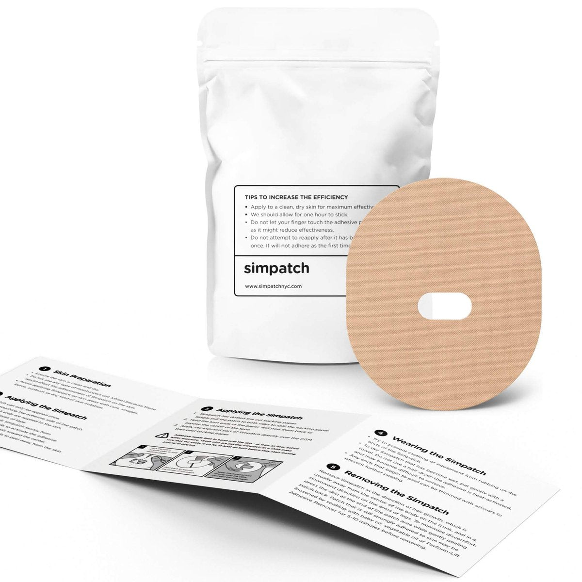 SIMPATCH Guardian Enlite Klebepflaster (25er-Pack) (Beige) – Atmungsaktive Wundversorgung mit Acrylkleber