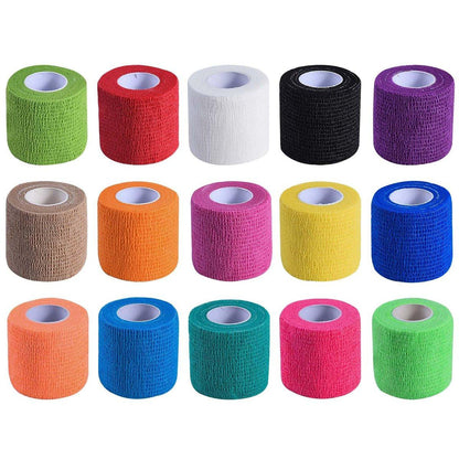 KISEER 15er-Pack 2 Zoll x 5 Yards Selbstklebende Bandage, Atmungsaktive Kohäsive Binde, Elastischer Selbsthaftender Verband für Sport, Handgelenk, Knöchel