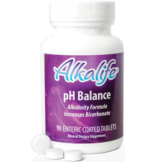 Alkalife pH Balance Tabletten – 1 Pack, Alkalische Mineralunterstützung ohne Flaschen, Magensaftresistente Kapseln für maximale Aufnahme, Kalium & Natriumbicarbonat, Immununterstützung, 90 Tabletten (1 Monatsvorrat)