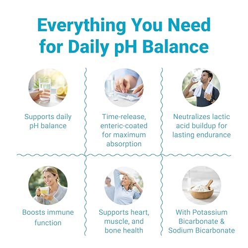 Alkalife pH Balance Tabletten – 1 Pack, Alkalische Mineralunterstützung ohne Flaschen, Magensaftresistente Kapseln für maximale Aufnahme, Kalium & Natriumbicarbonat, Immununterstützung, 90 Tabletten (1 Monatsvorrat)