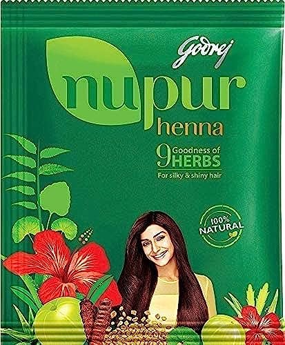 Nupur Henna – Gute 9 Kräuter Henna – 1000 g – Natürliche Haarfarbe & Pflege