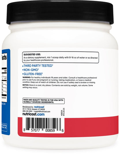 Nutricost BCAA Pulver (Erdbeer-Kiwi) 60 Portionen - Optimales 2:1:1 Verhältnis
