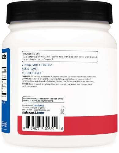 Nutricost BCAA Pulver (Erdbeer-Kiwi) 60 Portionen - Optimales 2:1:1 Verhältnis