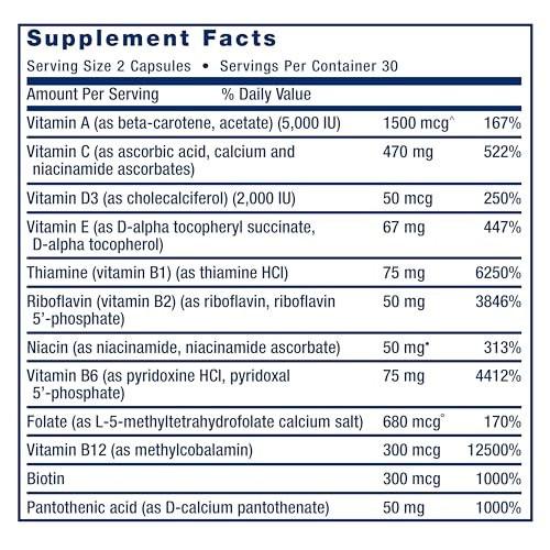Life Extension Two-Per-Day Multivitamin – Herz, Gehirn, Blutgefäße & Zellgesundheit – essentielle Vitamine & Mineralien – glutenfrei, non-GMO – 60 Kapseln