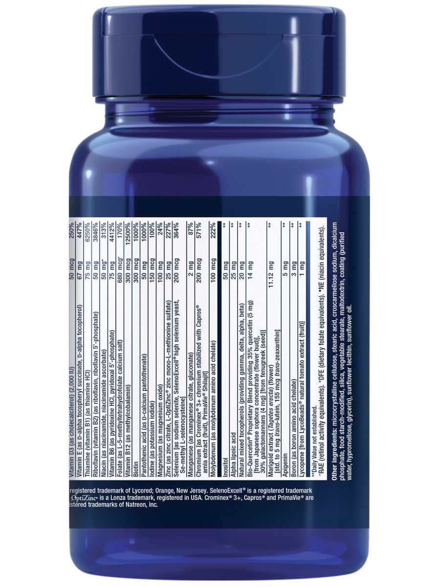 Life Extension Two-Per-Day Multivitamin – Tägliche Vitamine & Mineralien für Männer und Frauen – Komplettes Multivitaminpräparat für Energie und Gesundheit – Glutenfrei – Nicht-GVO – 60 Tabletten