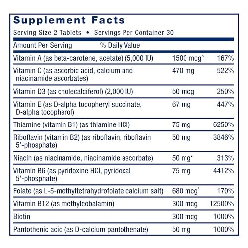 Life Extension Two-Per-Day Multivitamin – Tägliche Vitamine & Mineralien für Männer und Frauen – Komplettes Multivitaminpräparat für Energie und Gesundheit – Glutenfrei – Nicht-GVO – 60 Tabletten