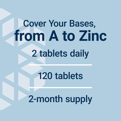 Life Extension Two-Per-Day Multivitamin – Über 25 Vitamine, Mineralien & Extrakte – Vitamine B6, C, D – Zink – Zweimonatsvorrat – Nicht-GVO, Glutenfrei – 120 Tabletten