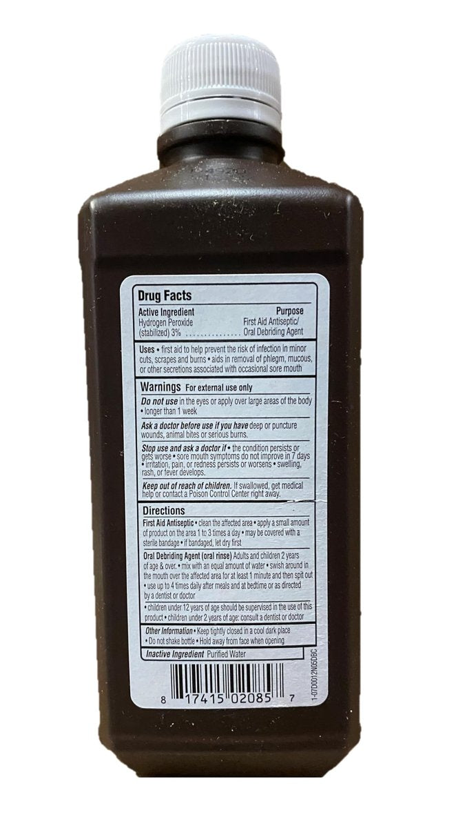 Dealmed Wasserstoffperoxid 3% USP | Hergestellt in den USA | Antiseptikum für Erste Hilfe | 16 fl. oz. (2er-Pack)