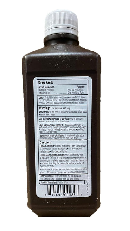 Dealmed Wasserstoffperoxid 3% USP | Hergestellt in den USA | Antiseptikum für Erste Hilfe | 16 fl. oz. (2er-Pack)
