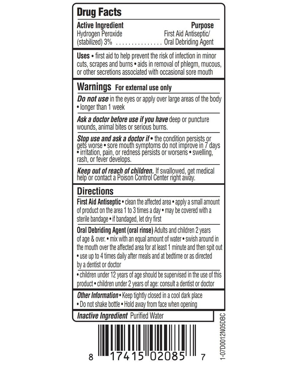 Dealmed Wasserstoffperoxid 3% USP | Hergestellt in den USA | Antiseptikum für Erste Hilfe | 16 fl. oz. (2er-Pack)