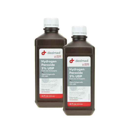 Dealmed Wasserstoffperoxid 3% USP | Hergestellt in den USA | Antiseptikum für Erste Hilfe | 16 fl. oz. (2er-Pack)