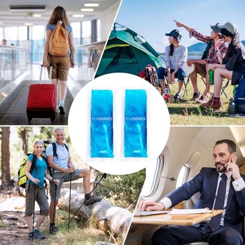 YOUSHARES Kühlpacks - Wiederverwendbare Gefrierpacks, sofort heiß oder kalt, Gel-Pack für Insulin-Kühltasche (2 TSA-geprüfte Kühlpacks)