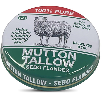Germa Mutton Tallow Cream – 100% reines Sebo Flandes Feuchtigkeitscreme für Hände & Sonnenbrandlinderung, Erwachsenenhautpflege, 20 g