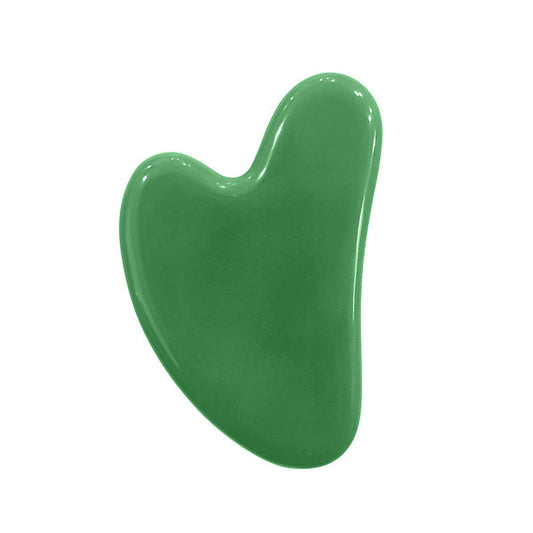 Ina Beauty Großer Gua Sha Herz aus natürlichem Jade-Stein für das Gesicht – zur Straffung, Reduzierung von Schwellungen und Festigung