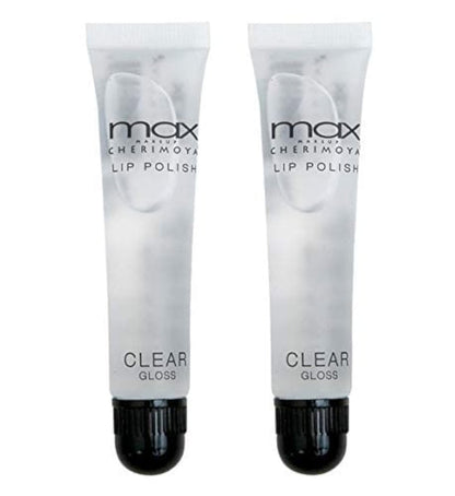 Cherimoya MAX Makeup Clear Lip Polish (2er-Set) – Transparenter Lipgloss für glänzende, pflegende Lippen