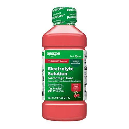 Elektrolytlösung Advantage Care mit PreVital Präbiotika, Kirschpunsch, zur Vorbeugung von Dehydrierung, ersetzt Elektrolyte, Flüssigkeit und Zink, 1 Liter (1er Pack)