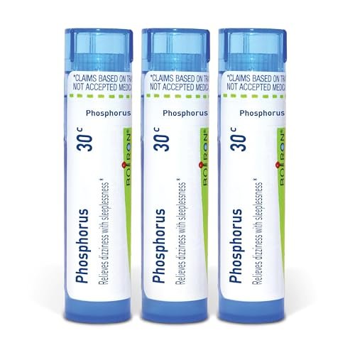 Boiron Phosphorus 30c Homöopathisches Arzneimittel bei Schwindel mit Schlaflosigkeit - Packung mit 3 (240 Kügelchen)