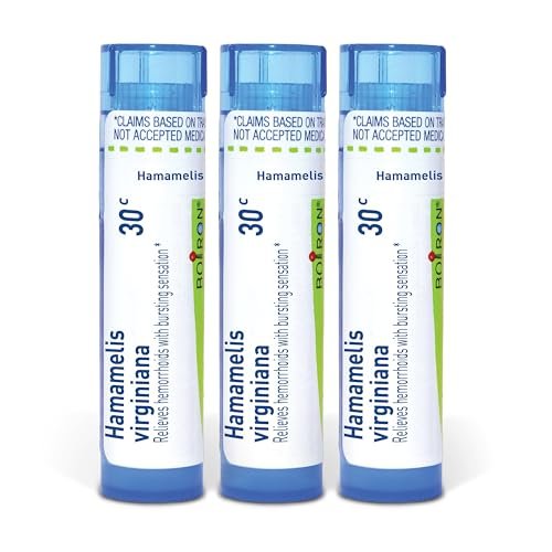 Boiron Hamamelis Virginiana 30C Homöopathisches Arzneimittel gegen Hämorrhoiden mit Druckgefühl – Packung mit 3 (240 Kügelchen)
